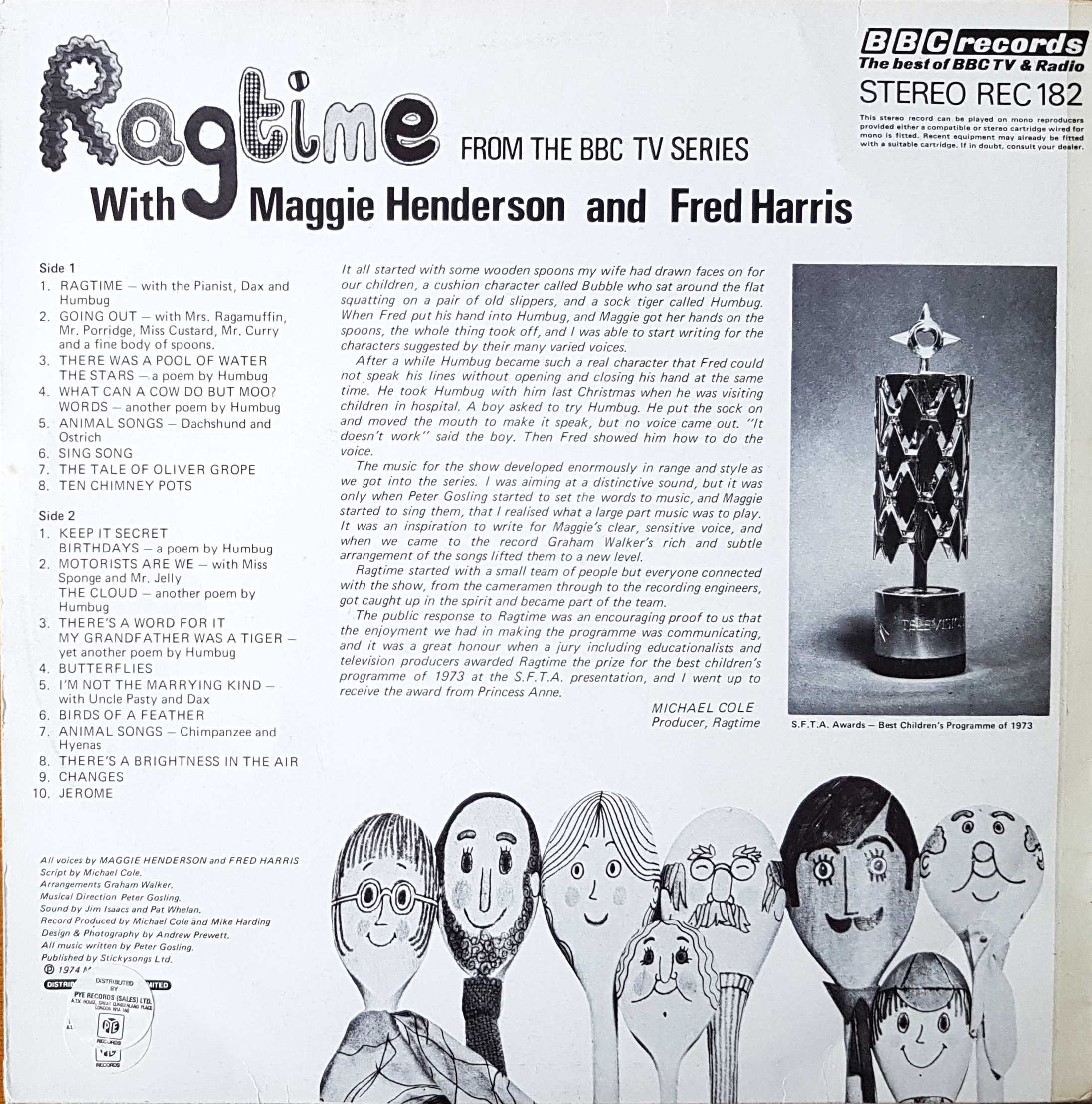 Picture of REC 182 Ragtime by artist Various from the BBC records and Tapes library